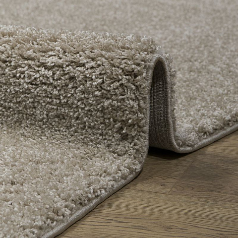 Российский прямой бежевый ковер лонж 41300